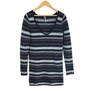 Free people, striped knit tunic dress- Size Large